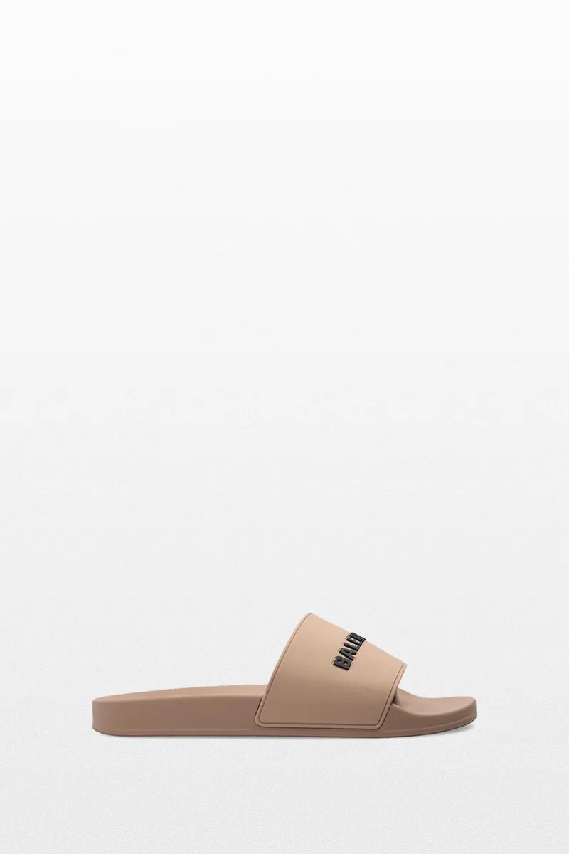 BALENCIAGA Ανδρικό Μπεζ Pool Slide Sandal in Μπεζ