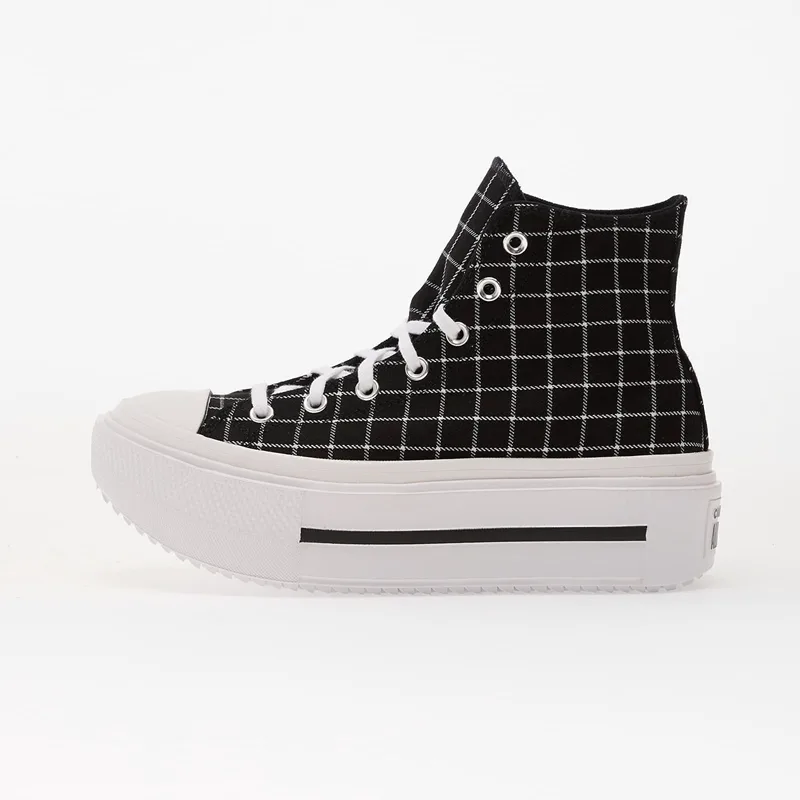 Sneakers Converse Chuck Taylor All Star Lift Double Stack Platform Plaid Hi Black/ White/ Black EUR 40