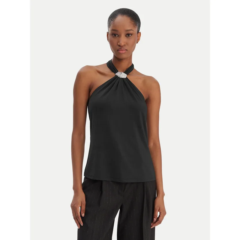 Marciano Guess Τοπ 6RGP01 6262Z Μαύρο Classic Fit