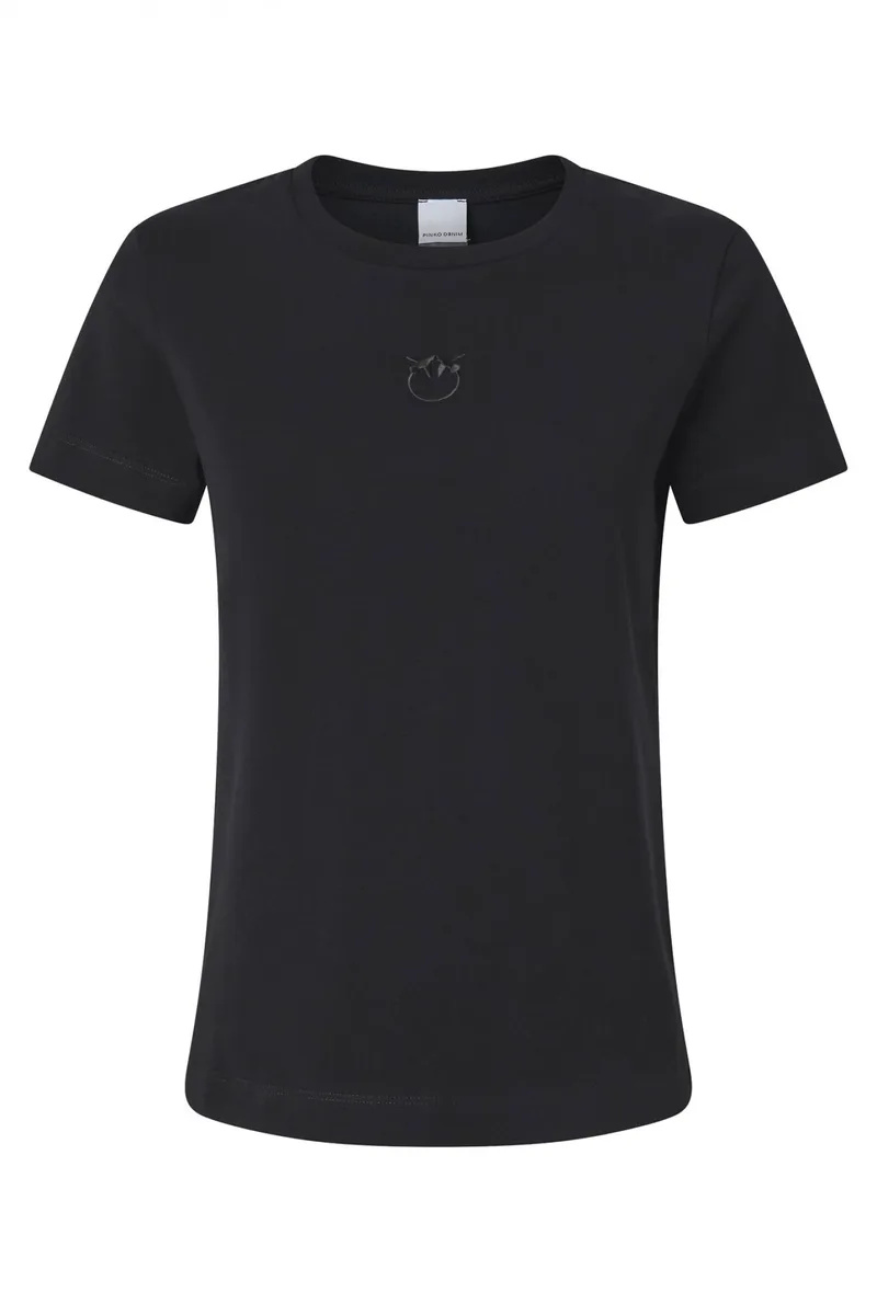 PINKO T-SHIRT BUSSOLOTTO T-SHIRT LOGO ΜΑΥΡΟ