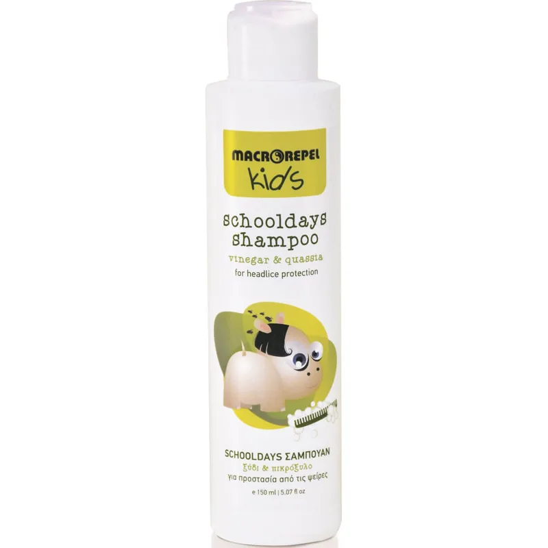 Macrovita Macrorepel Kids Schooldays Shampoo Σαμπουάν για Προστασία από τις Ψείρες με Ξύδι και Πικρόξυλο 150ml