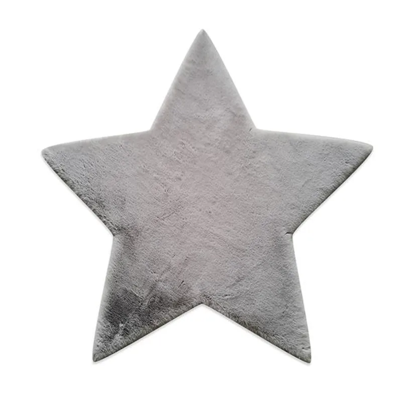 Παιδικό Χαλί Γούνινο (120x120) New Plan Puffy FC6 Star Light Grey