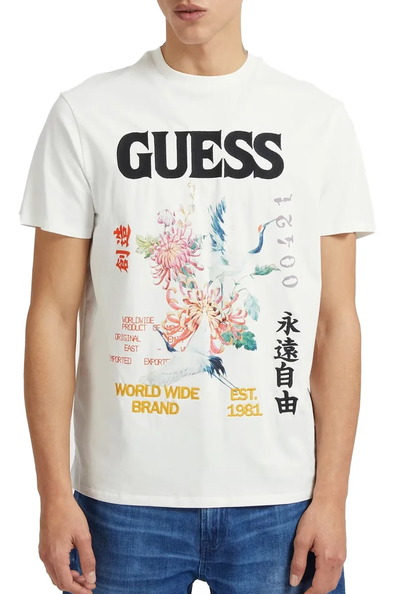 Μπλούζα Κοντομάνικη Guess Tokyo Collage M3GI76KBDL0-G018 Ανδρικό