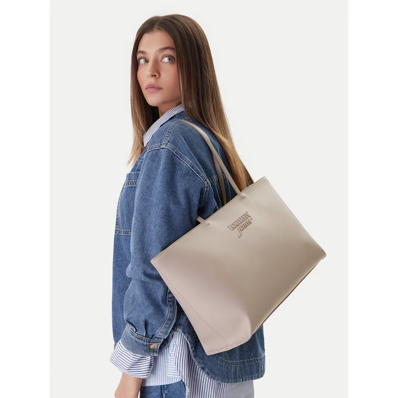 Τσάντα Tommy Jeans Tjw Must Tote AW0AW18455 Μπεζ
