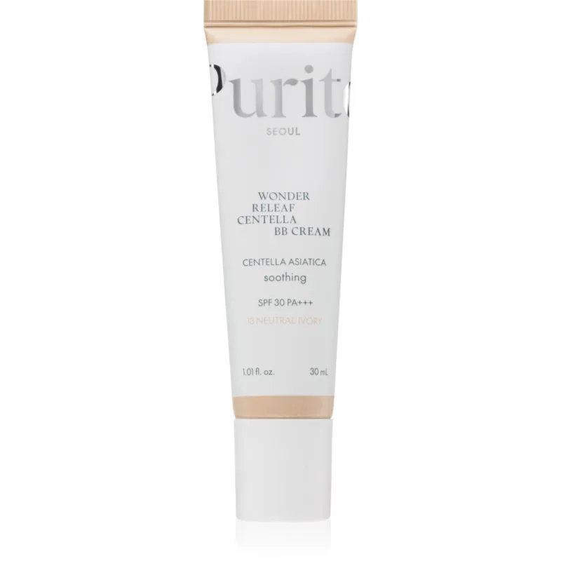 Purito Wonder Releaf Centella BB Cream λαμπρυντική ΒΒ κρέμα με καταπραϋντική δράση απόχρωση 13 Neutral Ivory 30 ml