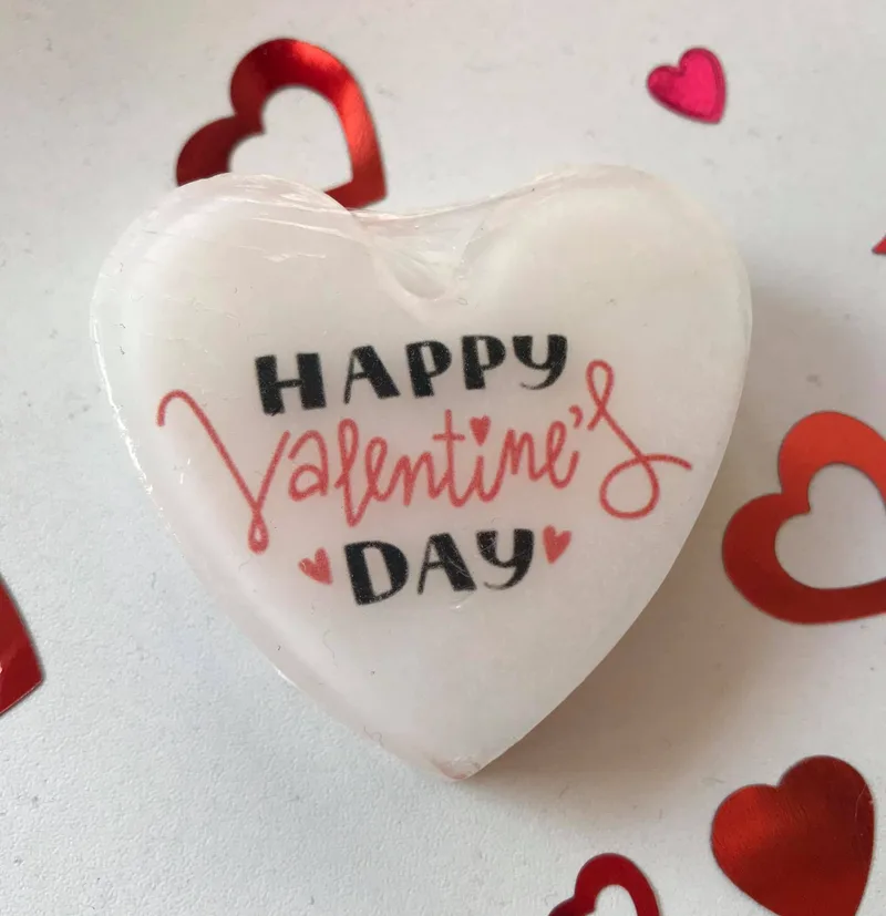 Aρωματικό Σαπούνι Λευκή Καρδιά ΄΄Happy Valentine΄s Day΄΄