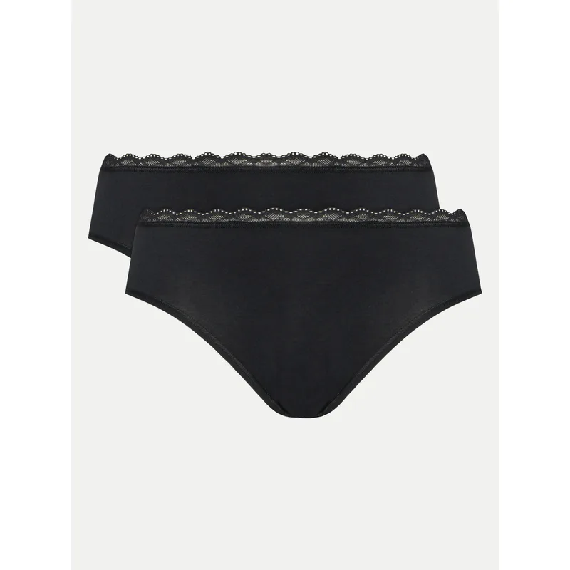 Triumph Σετ σλιπ κλασικά Feel Of Cotton 10225011 Μαύρο