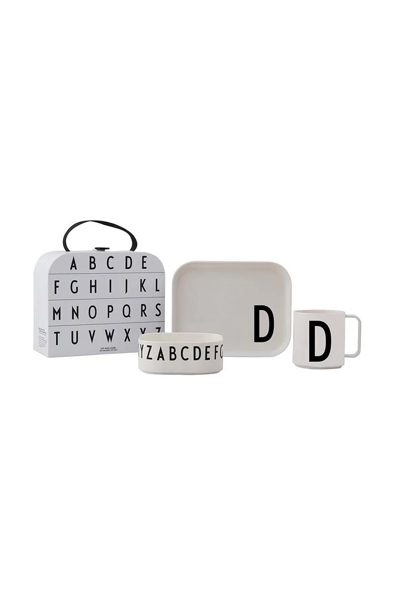 Παιδικό σετ πρωινού Design Letters Classics in a suitcase D 4-pack