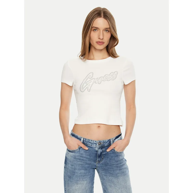 Guess T-Shirt W5RI68 KA0H1 Λευκό Regular Fit
