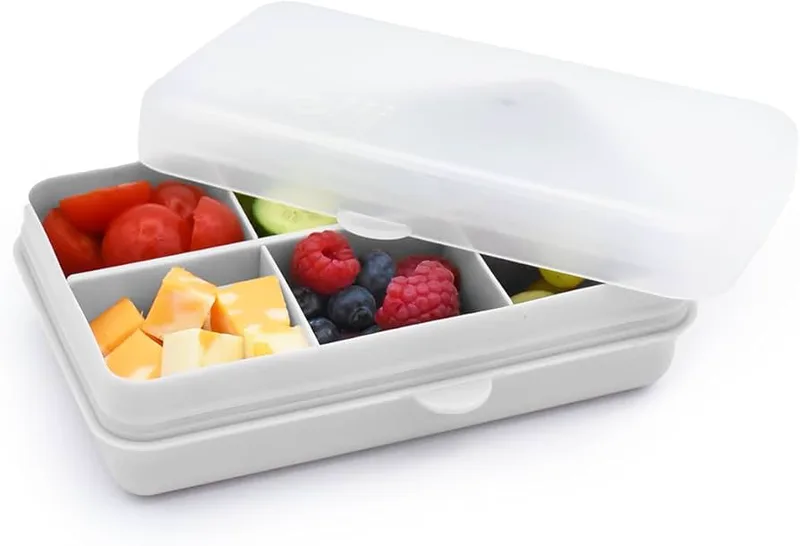 Melii Snackle Box Mini - 6 Compartment Grey