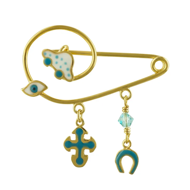 Ασημένια Επιχρυσωμένη Παραμάνα Για Νεογέννητο PR471