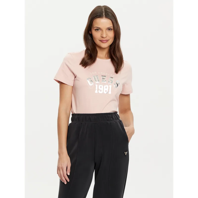 Guess T-Shirt V5RI06 I3Z14 Ροζ Regular Fit