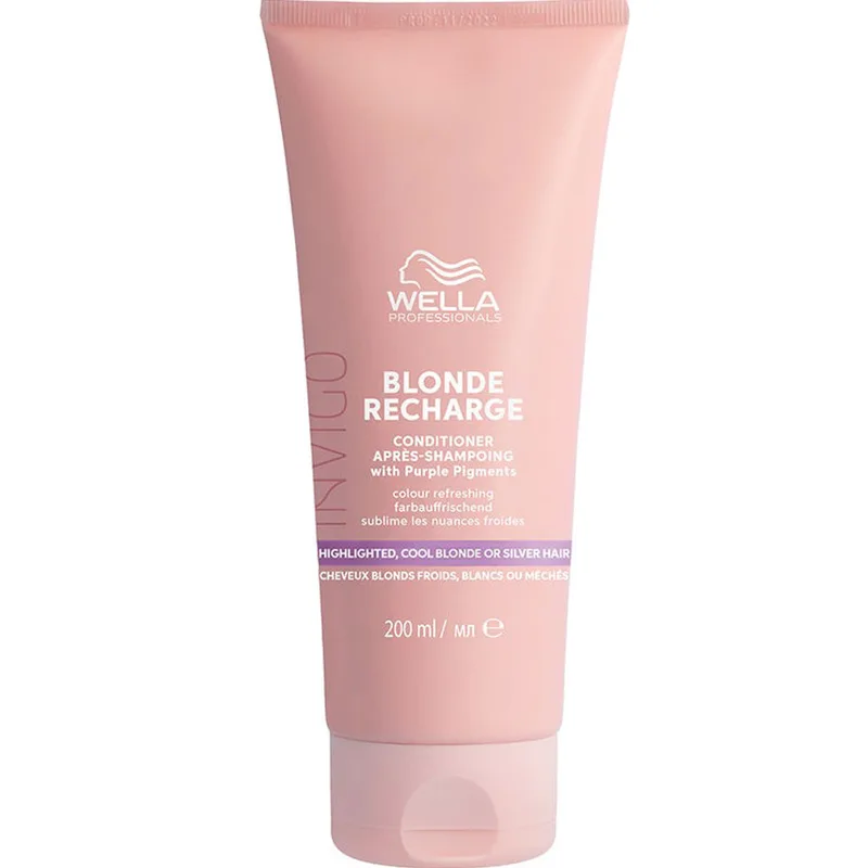Wella Professionals Invigo Blonde Recharge Conditioner With Color Pigments Μαλακτική Κρέμα Αναζωογόνησης Χρώματος για Ψυχρές Ξανθές Αποχρώσεις 200ml