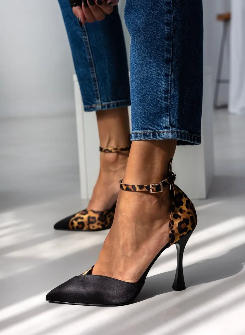 TFP Satin Pointed-Toe Pumps - 919 - Leopard