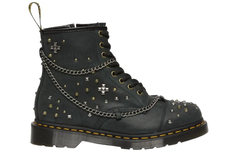 Μποτάκια Dr. Martens 1460 Studded Chain Leather 27776001-Black