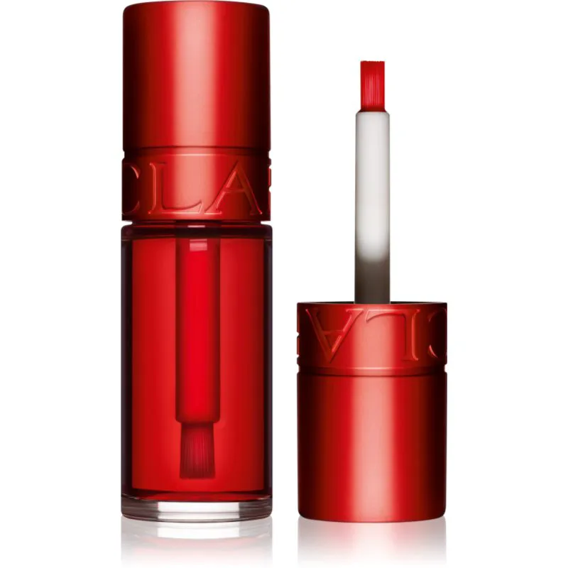 Clarins Water Lip Stain ματ λιπ γκλος με ενυδατικό αποτέλεσμα απόχρωση 03 red water 7 ml