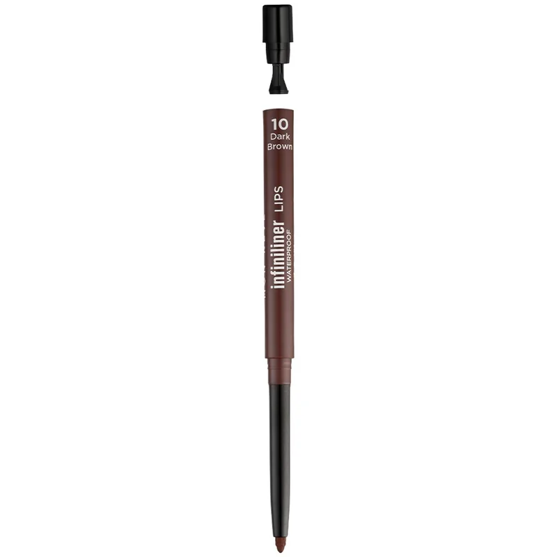 Mon Reve Infiniliner Lips Waterproof Gel Lip Pencil Αδιάβροχο Μαλακό Κρεμώδες Μολύβι Χειλιών Μακράς Διάρκειας 0.3g - 10 Dark Brown