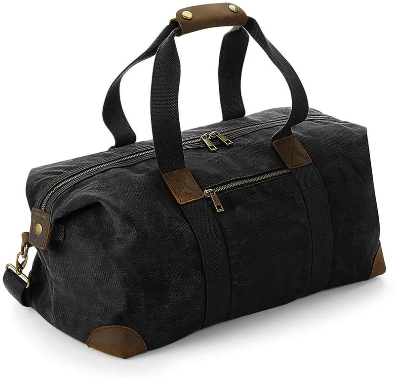 Σακ Βουαγιάζ QD650 Quadra Heritage Waxed Canvas Holdall Black