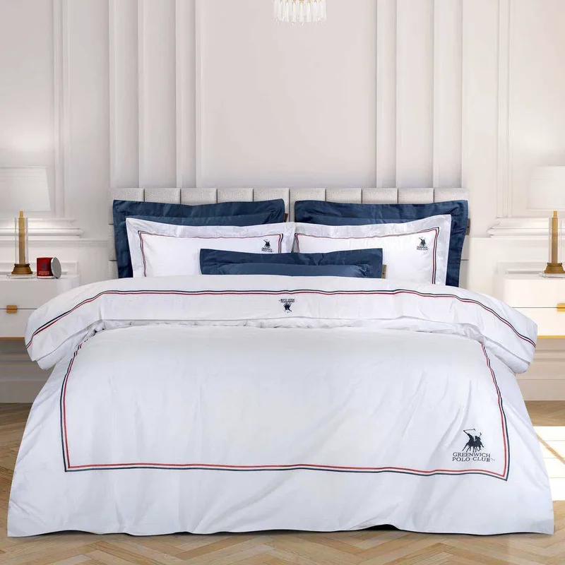 ΣΕΝΤΟΝΙΑ KING SIZE GREENWICH POLO CLUB 2173 ΛΕΥΚΟ ΣΕΤ 4 ΤΜΧ (270X280CM)