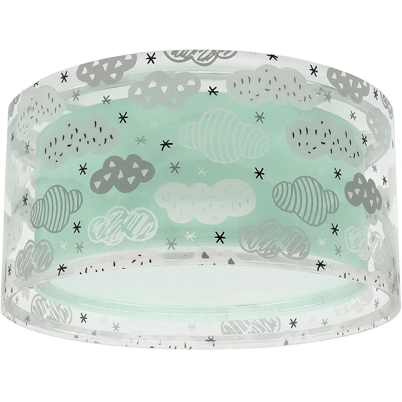Παιδικό Φωτιστικό Πλαφονιέρα Ango 41416H Clouds Green