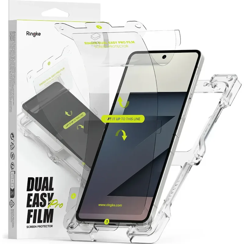 Μεμβράνη Προστασίας Samsung Galaxy Z Flip7 Ringke Dual Easy Pro Film Εσωτερικής Μεγάλης Οθόνης 2 Τεμάχια - Clear (8800293855880)