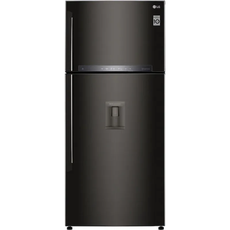 LG GTF744BLPED Ψυγείο Δίπορτο 509lt, Total NoFrost, με Wifi, E (Υ180xΠ78xΒ73εκ) Μαύρο GTF744BLPED