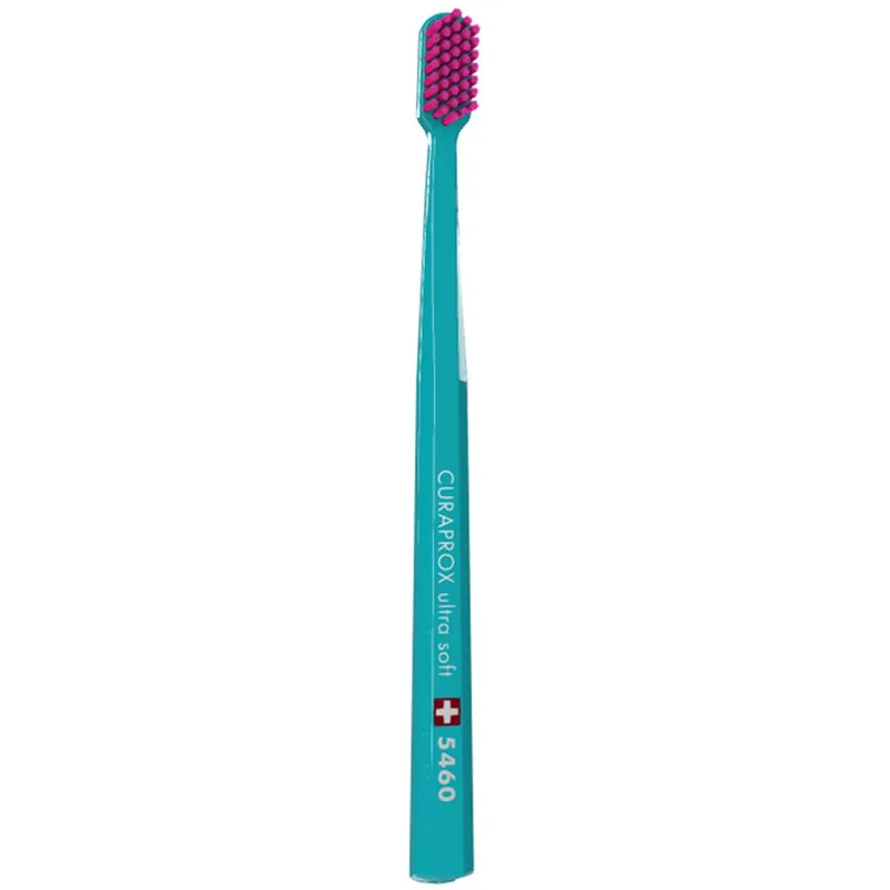 Curaprox CS 5460 Ultra Soft Οδοντόβουρτσα με Εξαιρετικά Απαλές & Ανθεκτικές Τρίχες Curen για Αποτελεσματικό Καθαρισμό 1 Τεμάχιο - Τιρκουάζ/ Φούξια