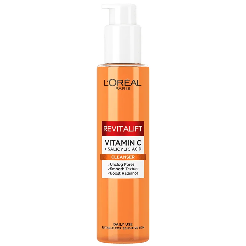 L'Oreal Paris Revitalift Vitamin C Foam Cleanser Αφρός-Gel Καθαρισμού Προσώπου με Βιταμίνη C, Κατάλληλος για Ευαίσθητες Επιδερμίδες 150ml