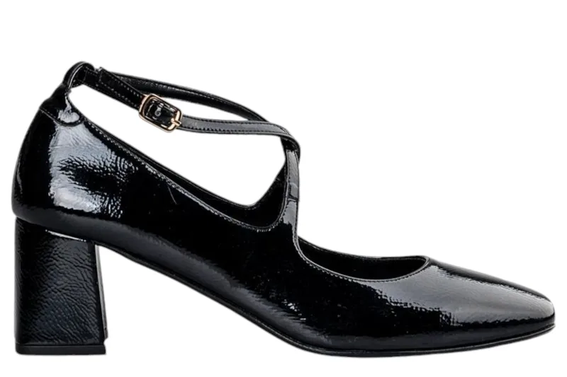 Γόβα Envie Λουστρίνι Με Μπαρέτα E02-20830-BLACK Γυναικείο