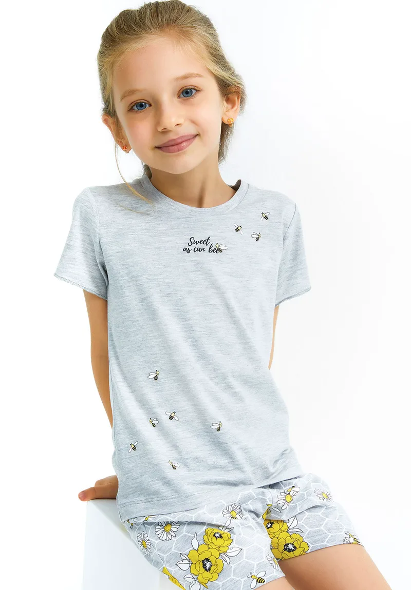Πιτζάμα παιδική κορίτσι Bee Sweet RP2773B-Γκρι
