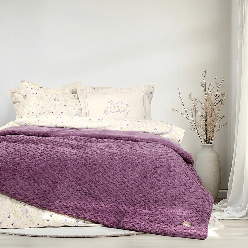 Κουβερτοπάπλωμα Υπέρδιπλο 220X240 Nima Muffle Mauve (220x240)