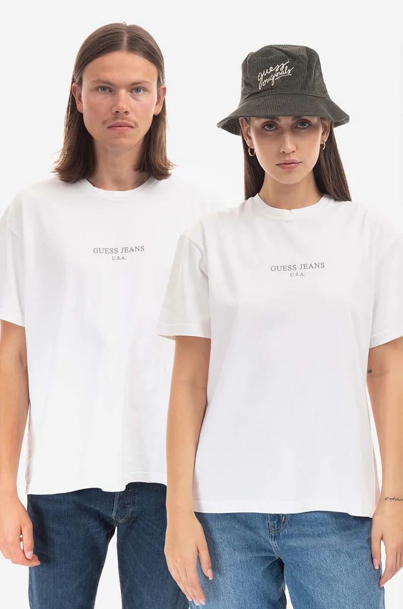 Guess U.S.A. Βαμβακερό μπλουζάκι Guess