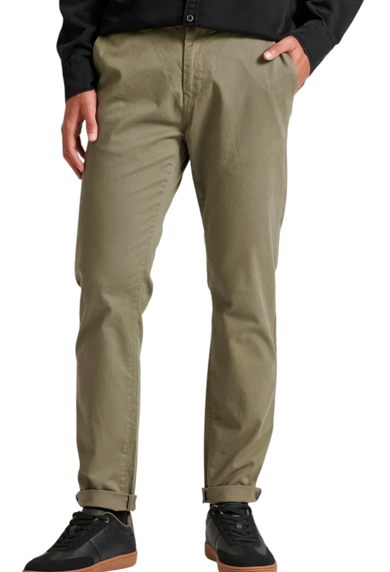 Παντελόνι Υφασμάτινο Funky Buddha Chino FBM010-001-02-CEMENT Ανδρικό