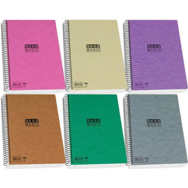 Τετράδιο Σπιράλ Skag Basic 17x25 4 Θεμάτων Νο 8004 (Τυχαίο Χρώμα)