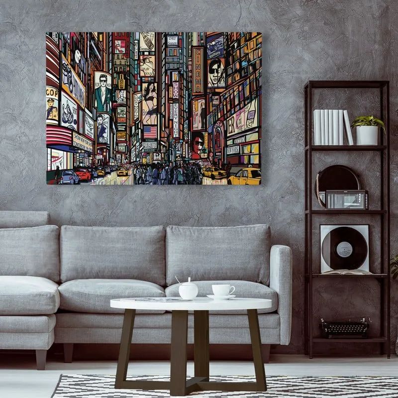 Πινακας σε καμβά NEW YORK STREET ILLUSTRATION