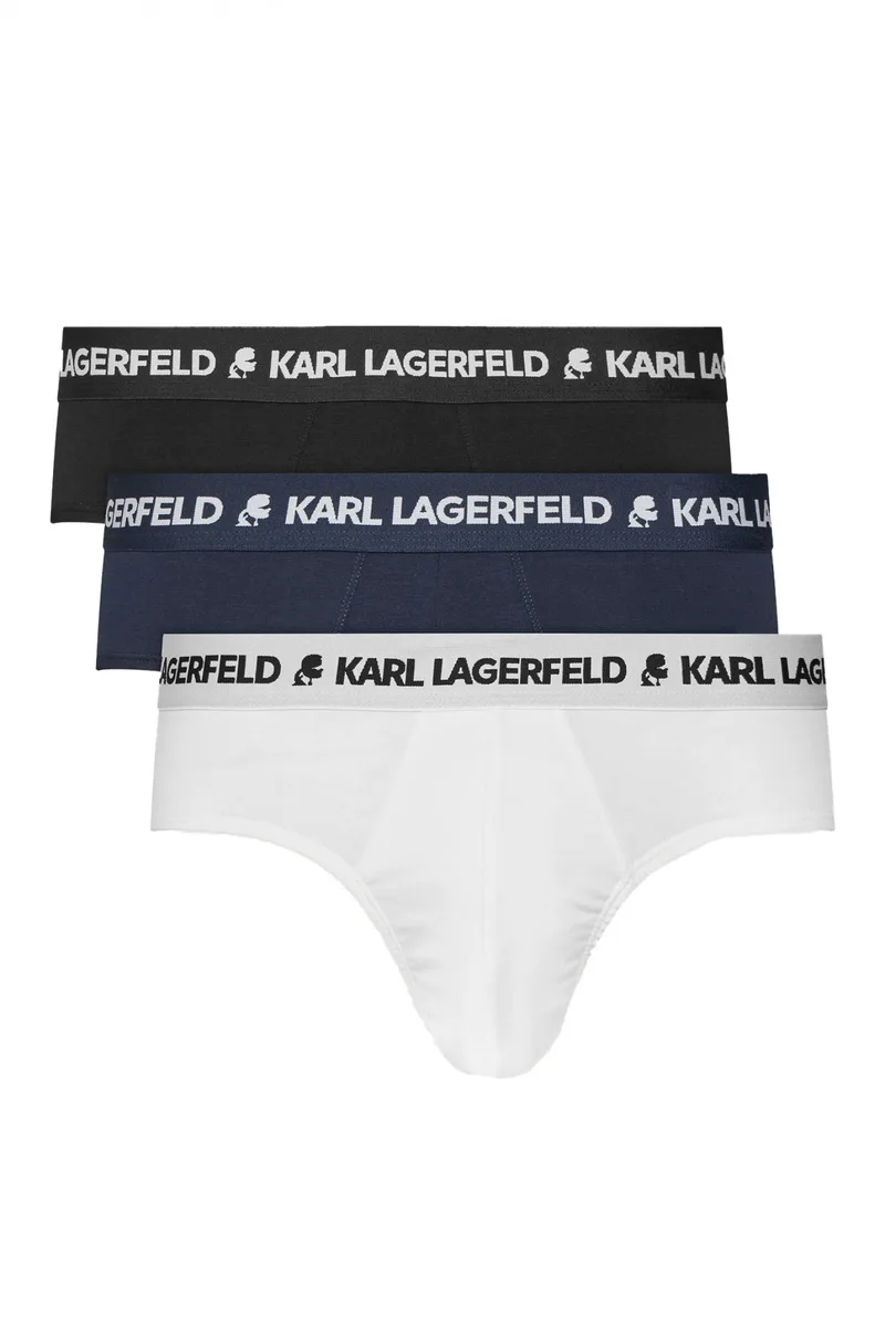 KARL LAGERFELD ΕΣΩΡΟΥΧΑ 3PACK BRIEF LOGO ΜΑΥΡΟ-ΛΕΥΚΟ-ΜΠΛΕ