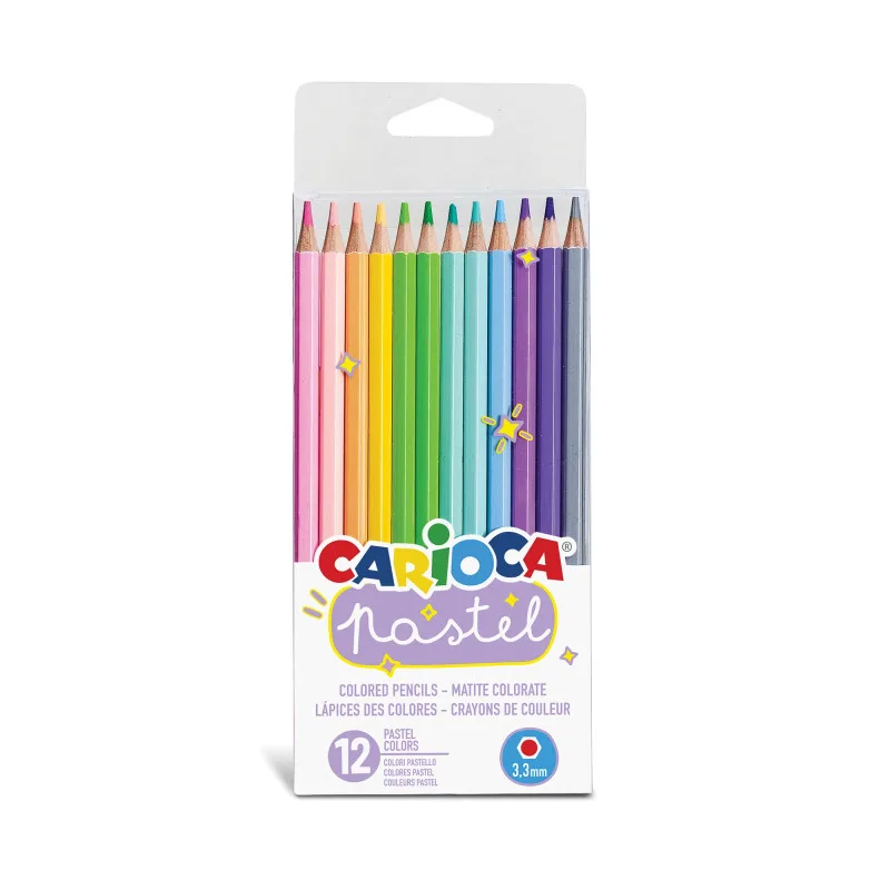 Ξυλομπογιές σετ 12 τμχ Carioca Pastel