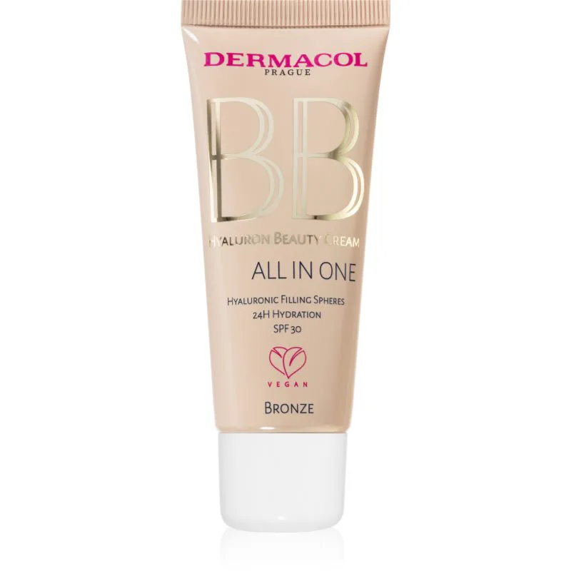 Dermacol Hyaluron Beauty Cream ενυδατική ΒΒ κρέμα SPF 30 απόχρωση No. 2 Bronze 30 ml