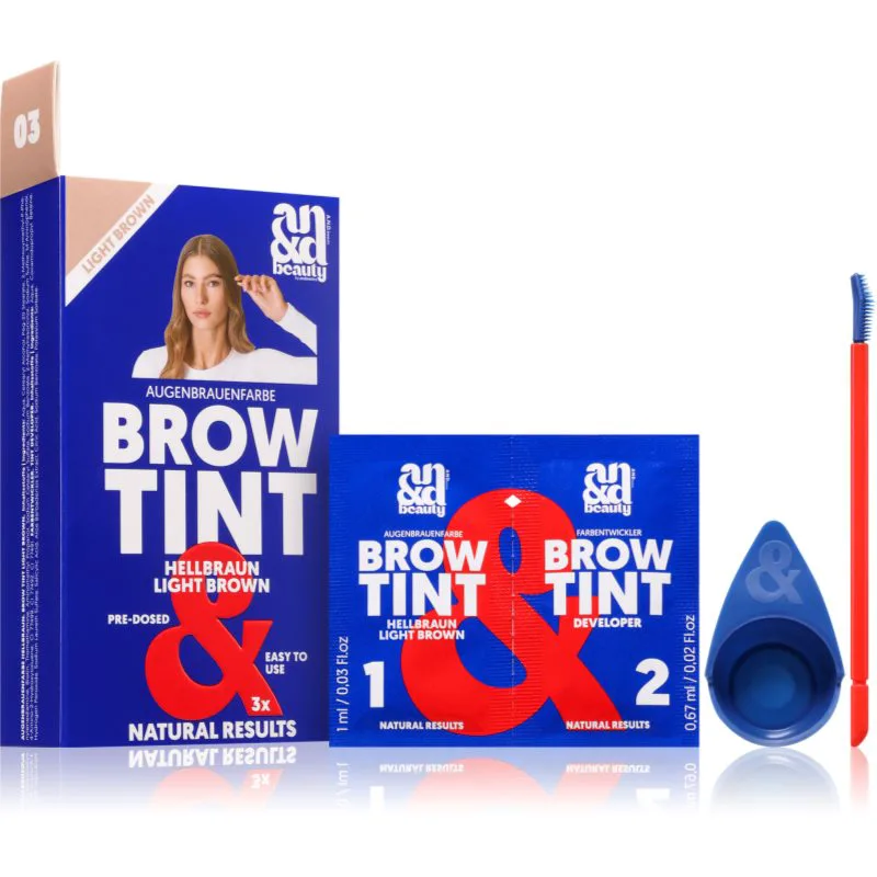 A.N.D. Beauty Brow Tint βαφή για τα φρύδια απόχρωση Light Brown 3x1.67 ml