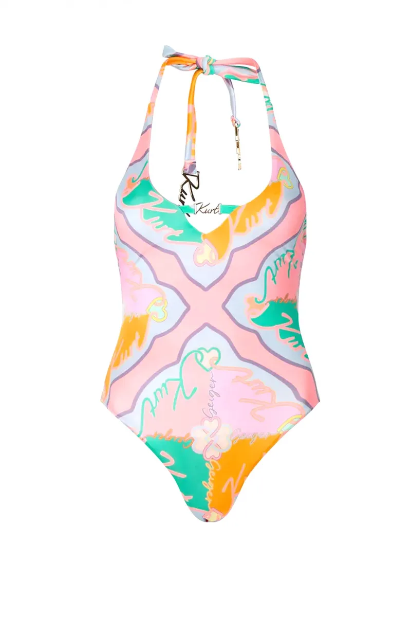 KURT GEIGER ΜΑΓΙΩ ΟΛΟΣΩΜΟ SUMMER SCARF ΠΟΛΥΧΡΩΜΟ ΜΕ ΜΕΤΑΛΛΙΚΟ ΣΤΟΙΧΕΙΟ