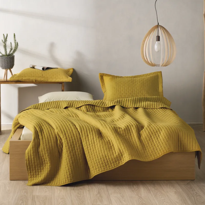 Κουβερλί Ημίδιπλο (Σετ 180x240) Kentia Loft Mason 11 Ochre