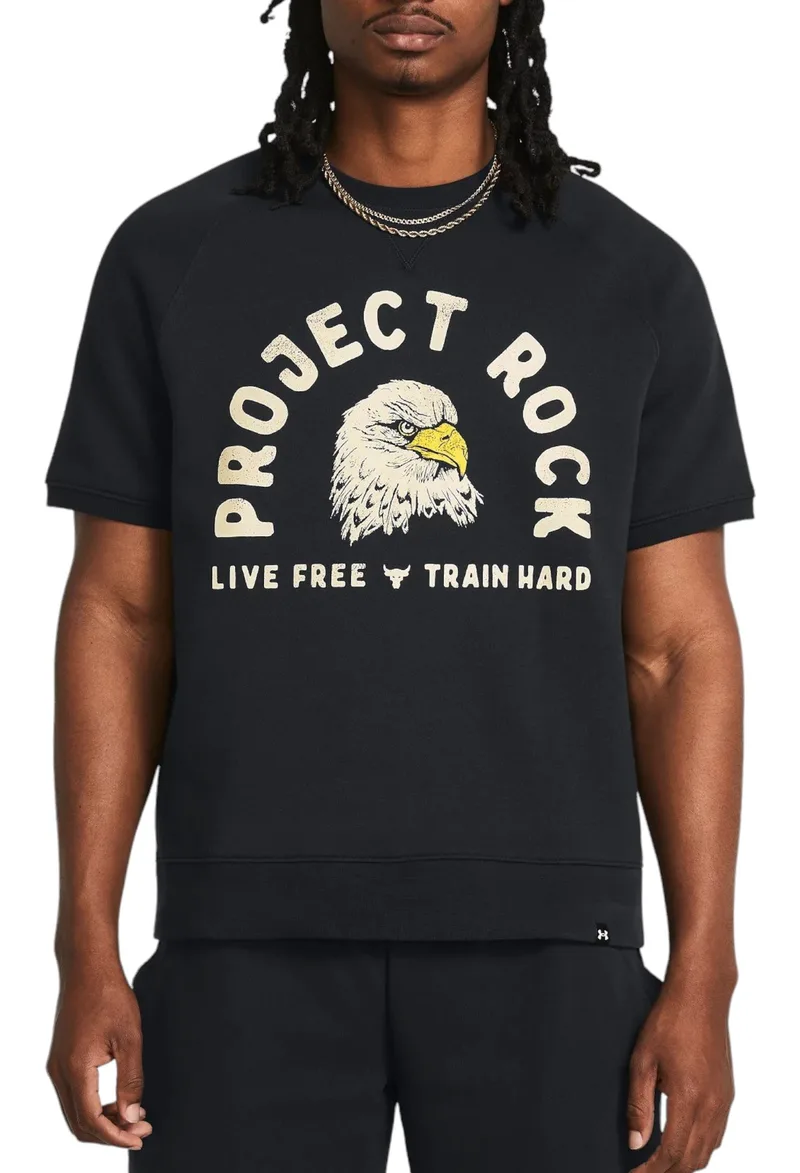 Μπλούζα Κοντομάνικη Under Armour Project Rock Eagle Με Στάμπα Crew 1383223-001 Ανδρικό