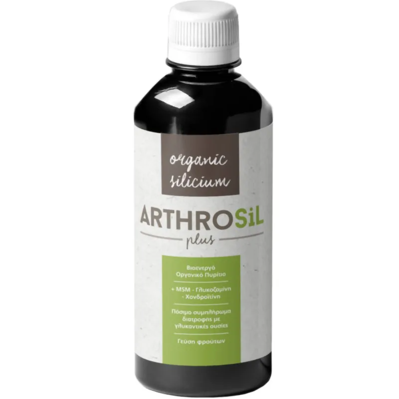 Powerpharm Arthrosil Plus Συμπλήρωμα Διατροφής με Βιο-Ενεργό Οργανικό Πυρίτιο & Γεύση Φρούτων για την Ενίσχυση Παραγωγής Κολλαγόνου & Διατήρηση Υγειών Μαλλιών - Νυχιών - Δέρματος 500ml