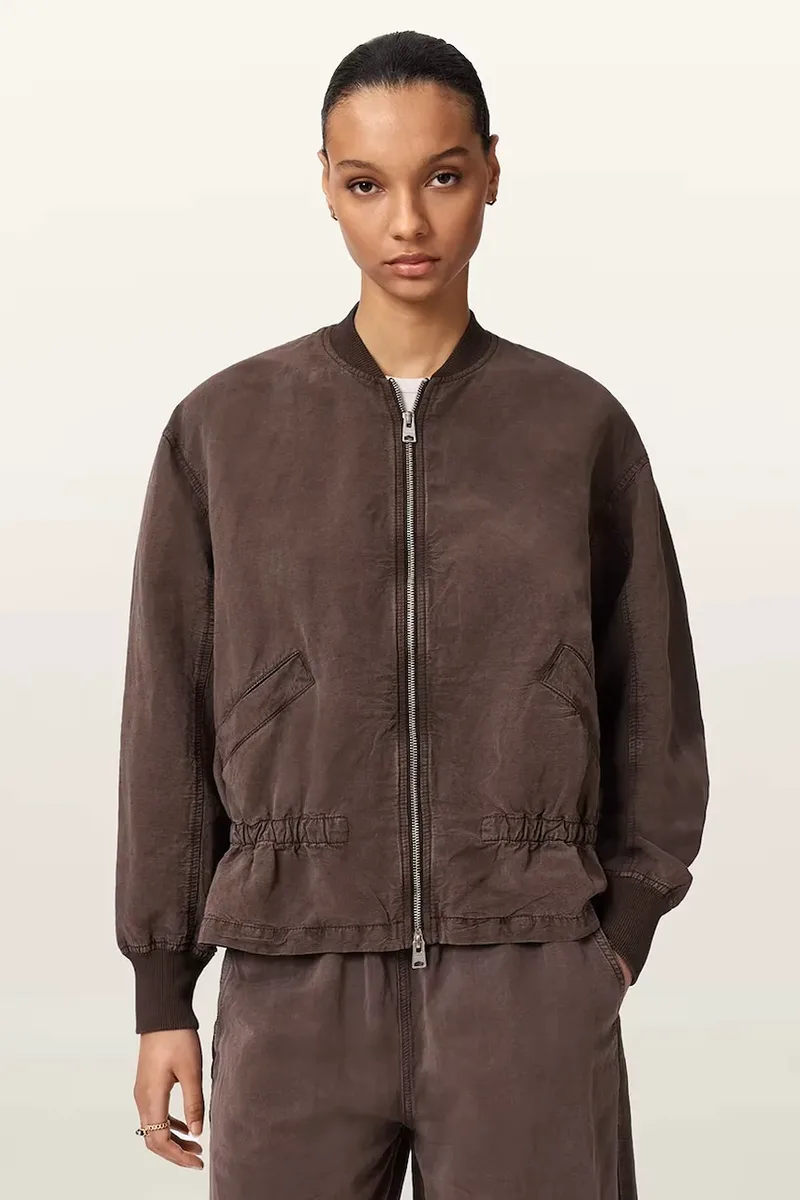 AllSaints bomber γυναικείο με λινό SOFI