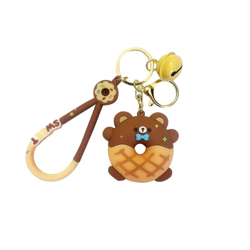 Mπρελόκ Καουτσούκ με Κουδουνάκι Donut Bear MC50915_B