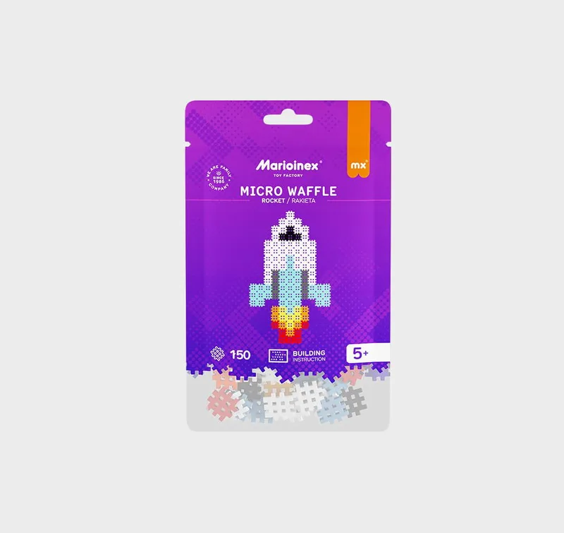 Παιχνίδι με τουβλάκια Marioinex Micro Waffle - Rocket (150 τμχ.)