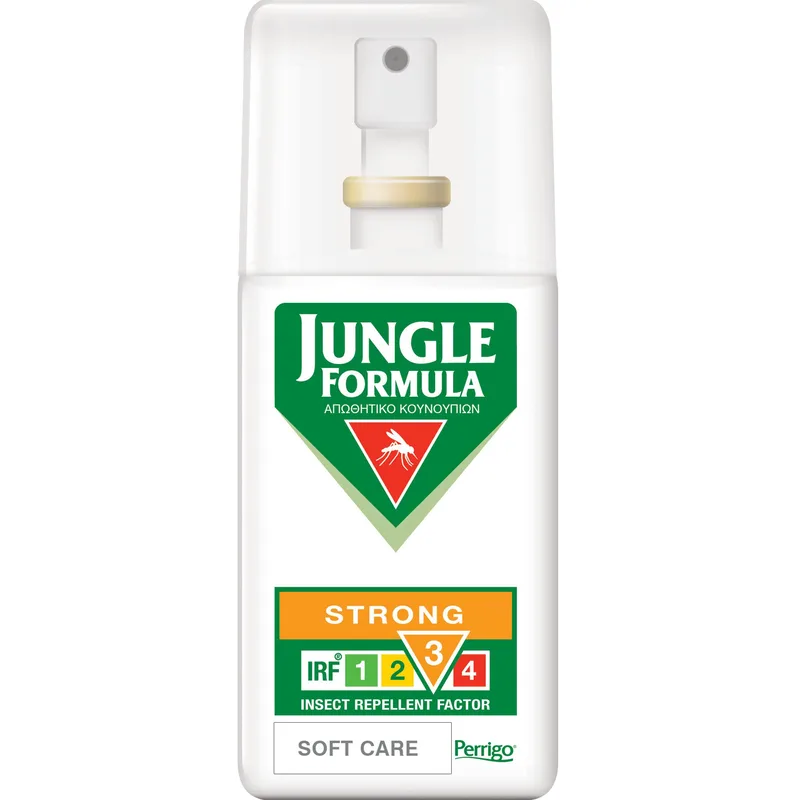 Jungle Formula Strong Soft Care Αντικουνουπικό Spray Ισχυρής Προστασίας με Καταπραϋντικά Συστατικά για Ενήλικες & Παιδιά Άνω των 3 Ετών με Διάρκεια Έως & 6 Ώρες 75ml