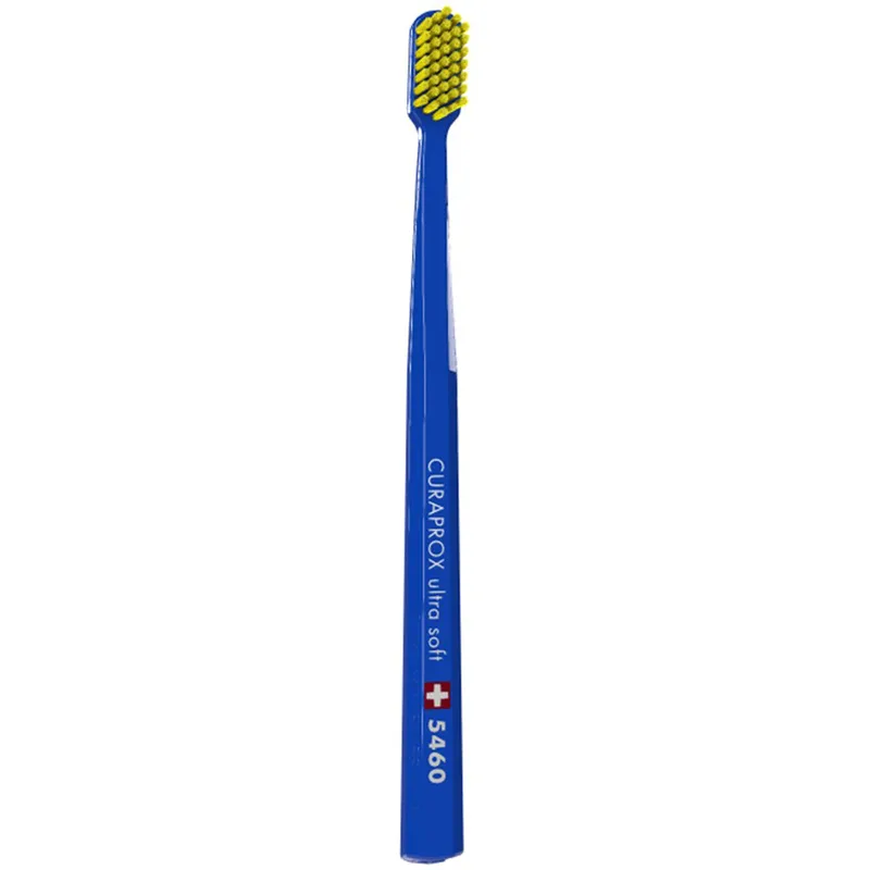Curaprox CS 5460 Ultra Soft Οδοντόβουρτσα με Εξαιρετικά Απαλές & Ανθεκτικές Τρίχες Curen για Αποτελεσματικό Καθαρισμό 1 Τεμάχιο - Σκούρο Μπλε/ Κίτρινο