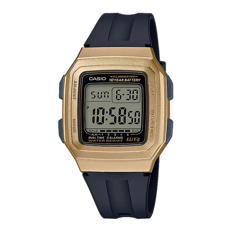 CASIO Collection Black Rubber Strap F-201WAM-9AVEF