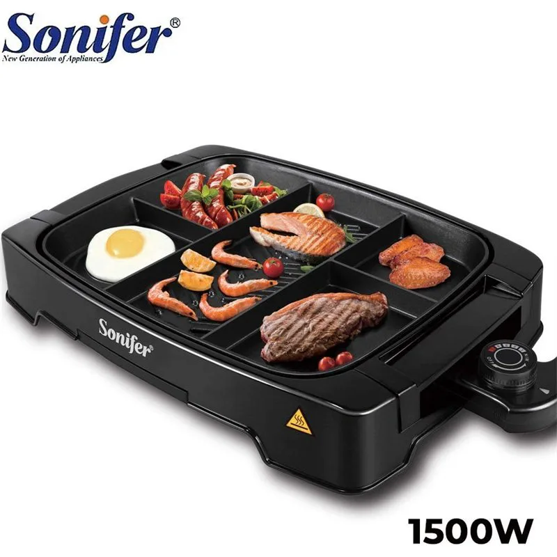 Επιτραπέζια Ηλεκτρική Ψησταριά 1500W με Ρυθμιζόμενο Θερμοστάστη 42x41εκ.